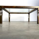 Vintage steel coffee table, 1980s