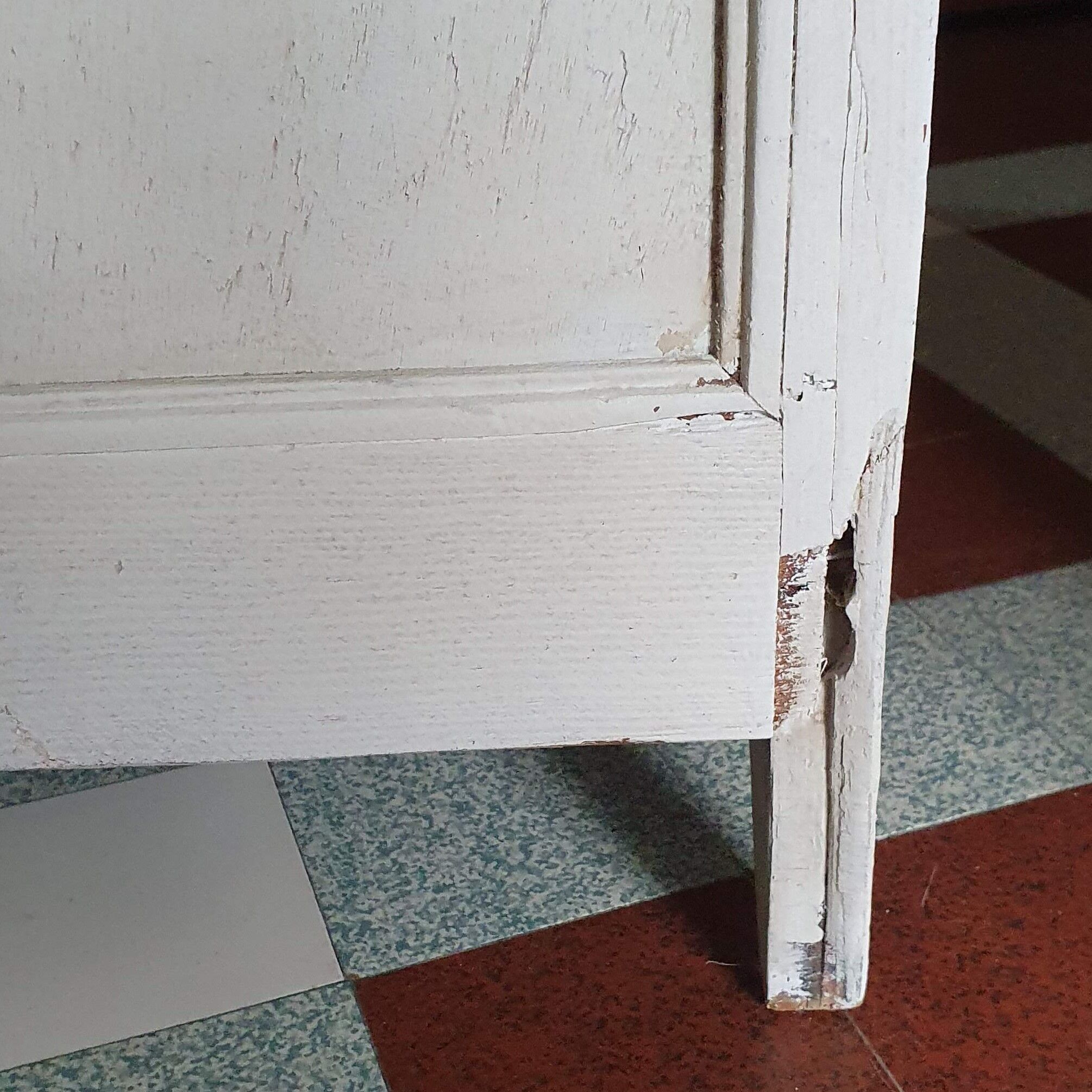 Painted wooden storage cabinet