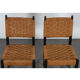 Suite 4 chaises vintage en bois, fabrication tchèque, 1950