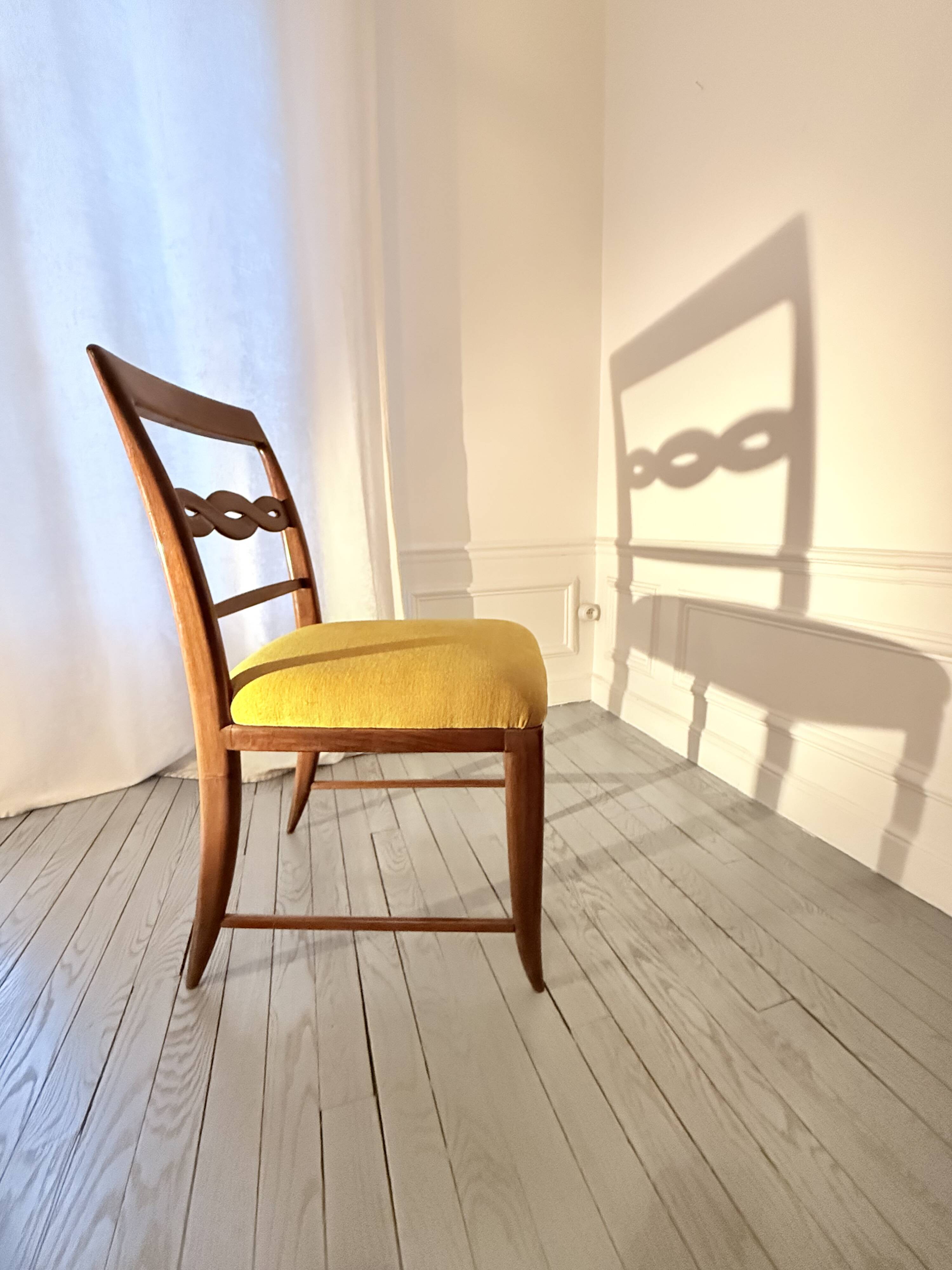 Chairs, set of 6 Paolo Buffa chairs by Mario Quarti