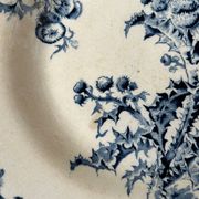 Set of 3 antique deep plates "Terre de Fer"