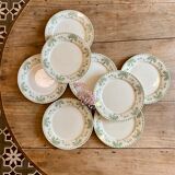 Set of 8 vintage plates in palmyre de sarreguemines iron earth (lot 3)