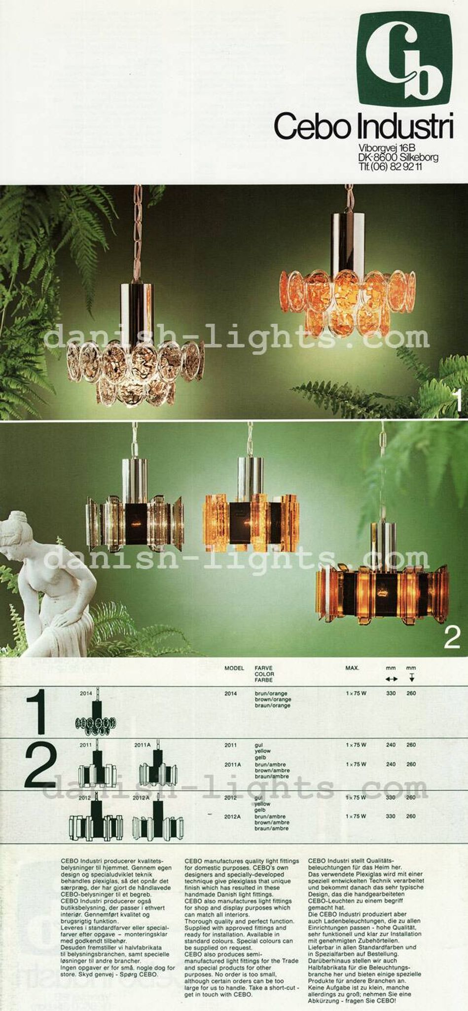 Acrylic pendant light/chandelier by Claus Bolby for CEBO Industri. Denmark 1960s