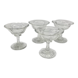 Set of 4 old Champagne Glasses, 1940s