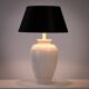 Lampe de table en céramique italienne Bitossi noir blanc grande