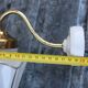 Wall light opaline and brass lantern