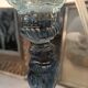 Paire de lampes en verre bleuté