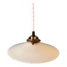 Opaline pendant light with brass hook