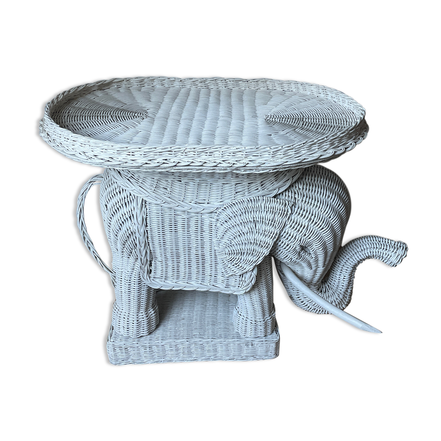 Rattan elephant harness