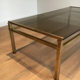Modernist brass coffee table