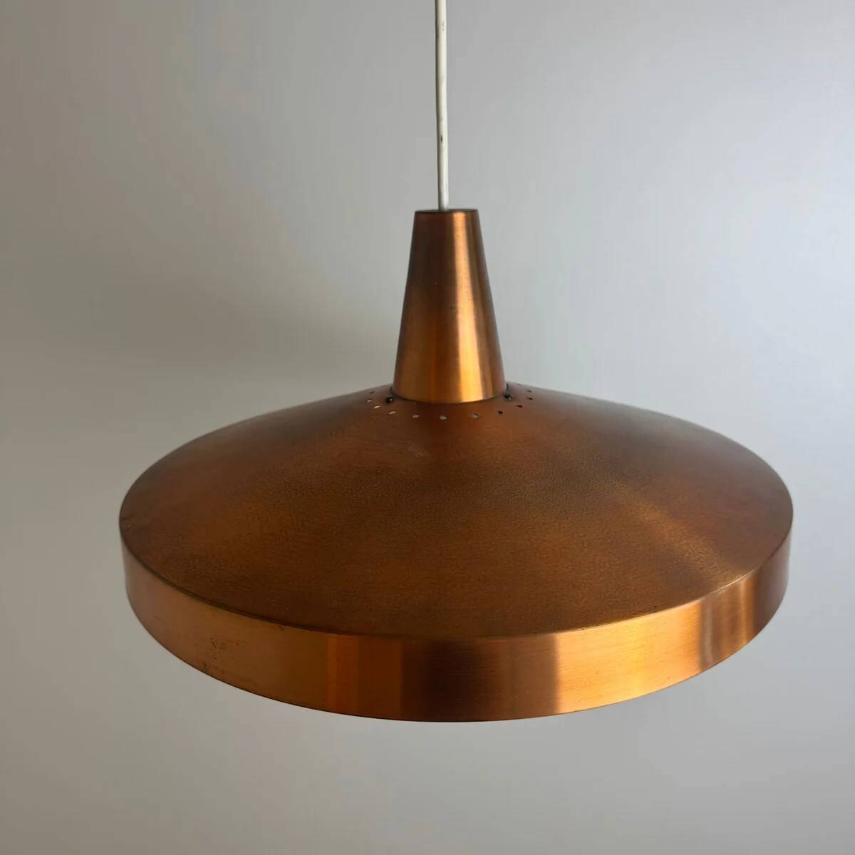 Metal pendant light, Denmark 1960