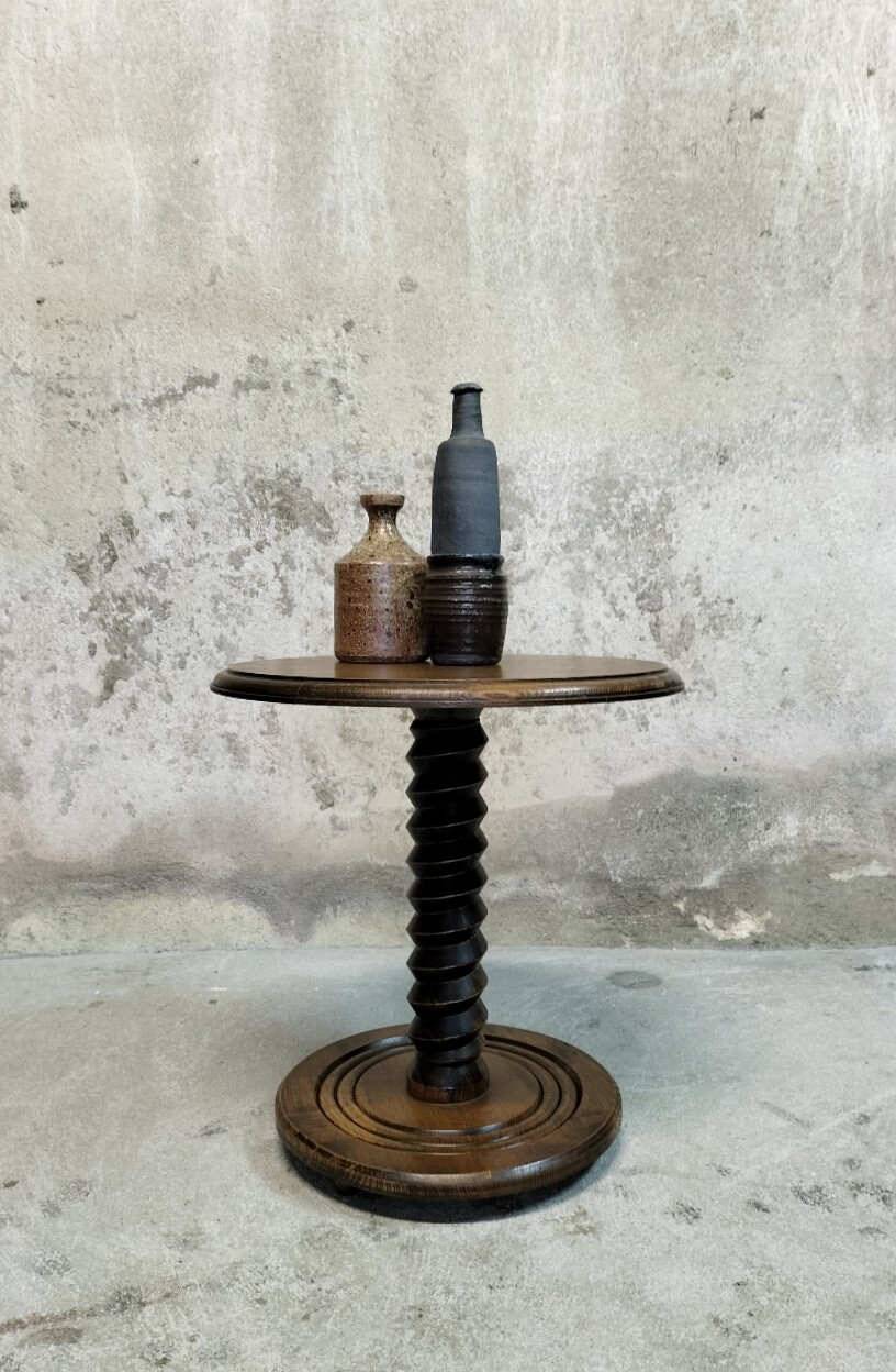 Vintage oak pedestal table