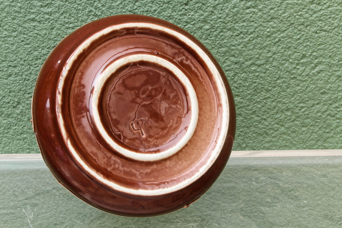 Ceramic vase, flower holder, ikebana, signed, 1960s