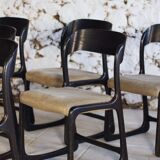 Set of 6 Traineau chairs by Baumann, 1960