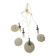 Cascade 4 balls pendant lamp with "bubble glass" shades