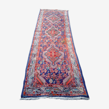 Tapis coureur semi-persan tissé à la main 1952 77x276cm