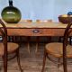 Farmhouse table bistro table in solid beech