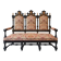 Historicist three-seater canapé in ebonised wood.