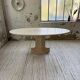 Travertine dining table 1970 Italy Tobia Scarpa
