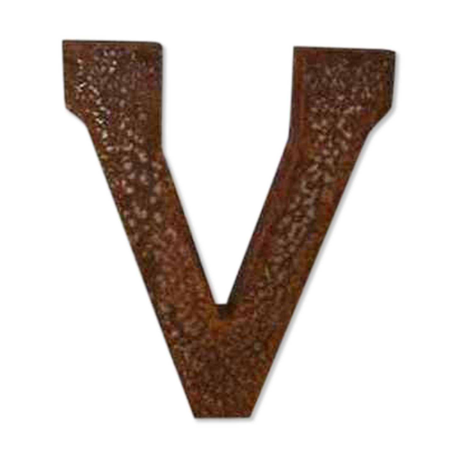 Industrial letter "V" in iron