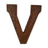Industrial letter "V" in iron