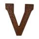 Lettre industrielle "V" en fer
