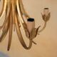 Golden vintage chandelier "wheat ears" by Maison Masca