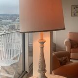 large Venetian style spruce wood lamp