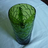 Service a lemonade pitcher and 8 glasses green glass