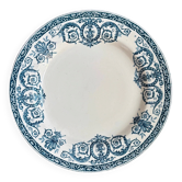 Léon Graves cake plate in earthenware, "Marie-Louise" service.