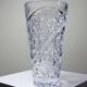 Large vintage cut and molded crystal vase, 1980-2000, Bohemia, Czechoslovakia