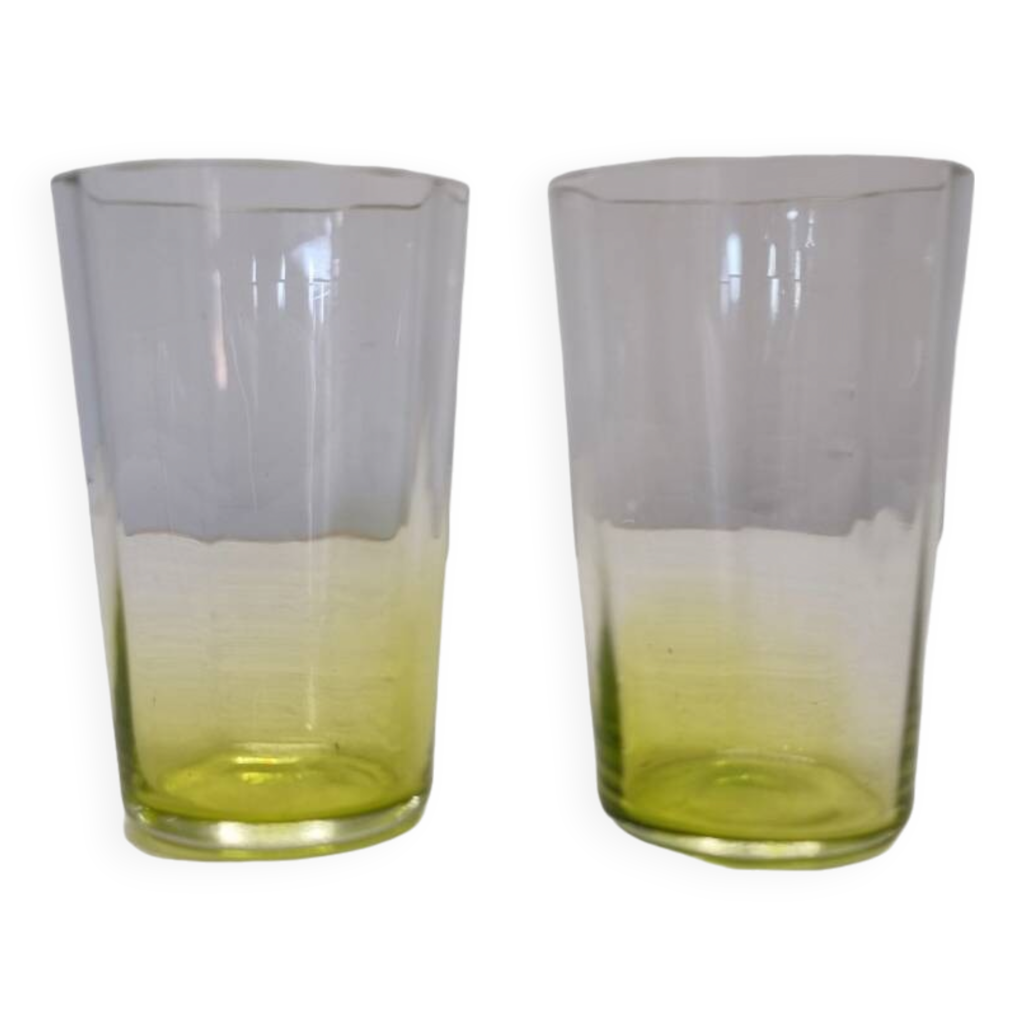 Mid Century Neon colored Drinking Glasses, 1950s