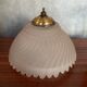Antique Ceiling Light Sconce Molded Glass + Metal Support 70s Vintage #B845