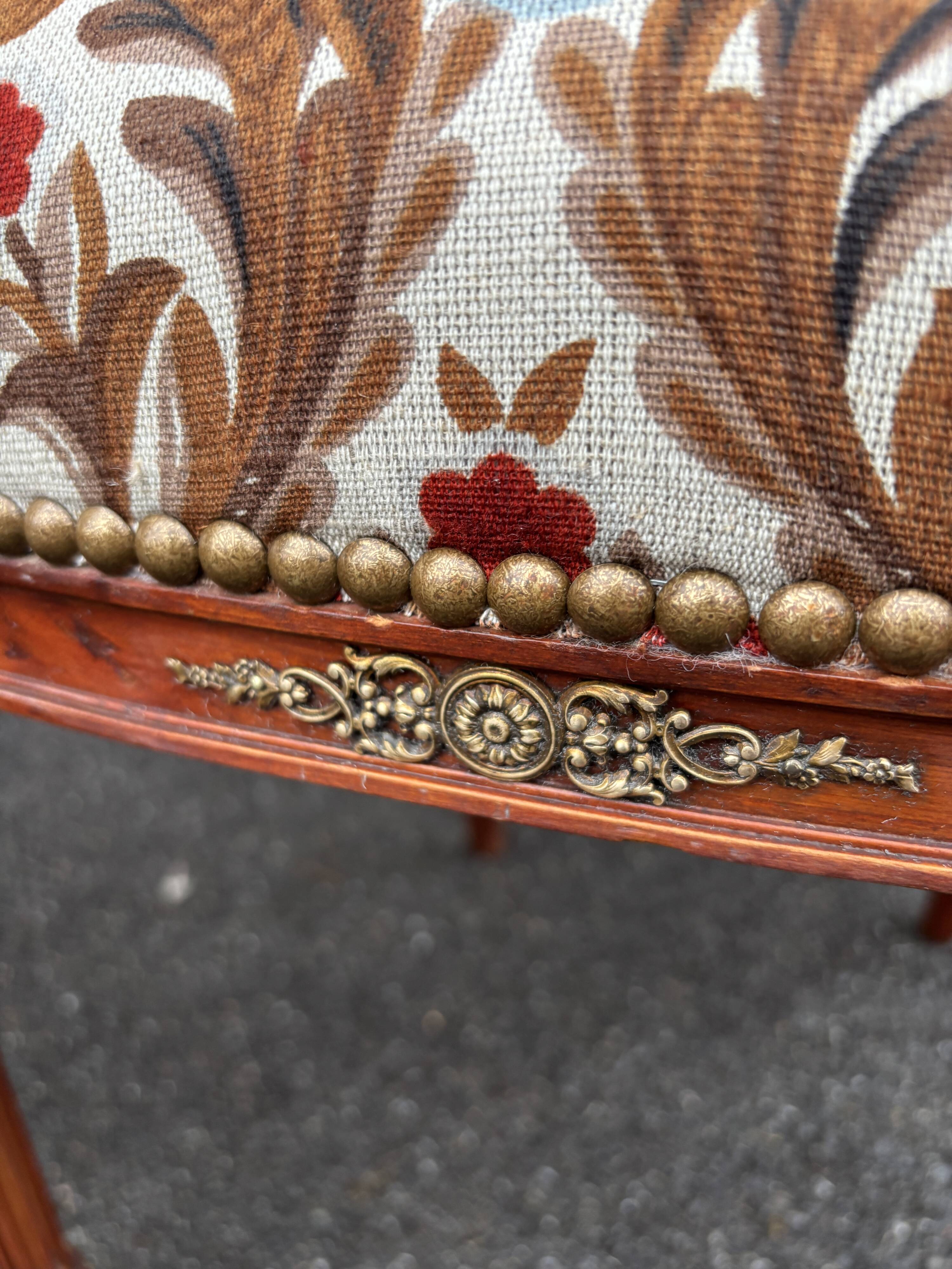 Pair of Louis XVI Napoleon III Chairs Mahogany 1920s Valet de chambre