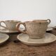 Gray stoneware cups