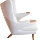 Teddy chair - Model AP 19 - Light grey Hallingdal fabric - Teak nails - Hans J. Wegner - P.P Møbler