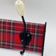 Vintage red Scottish coat rack from the 1970s.