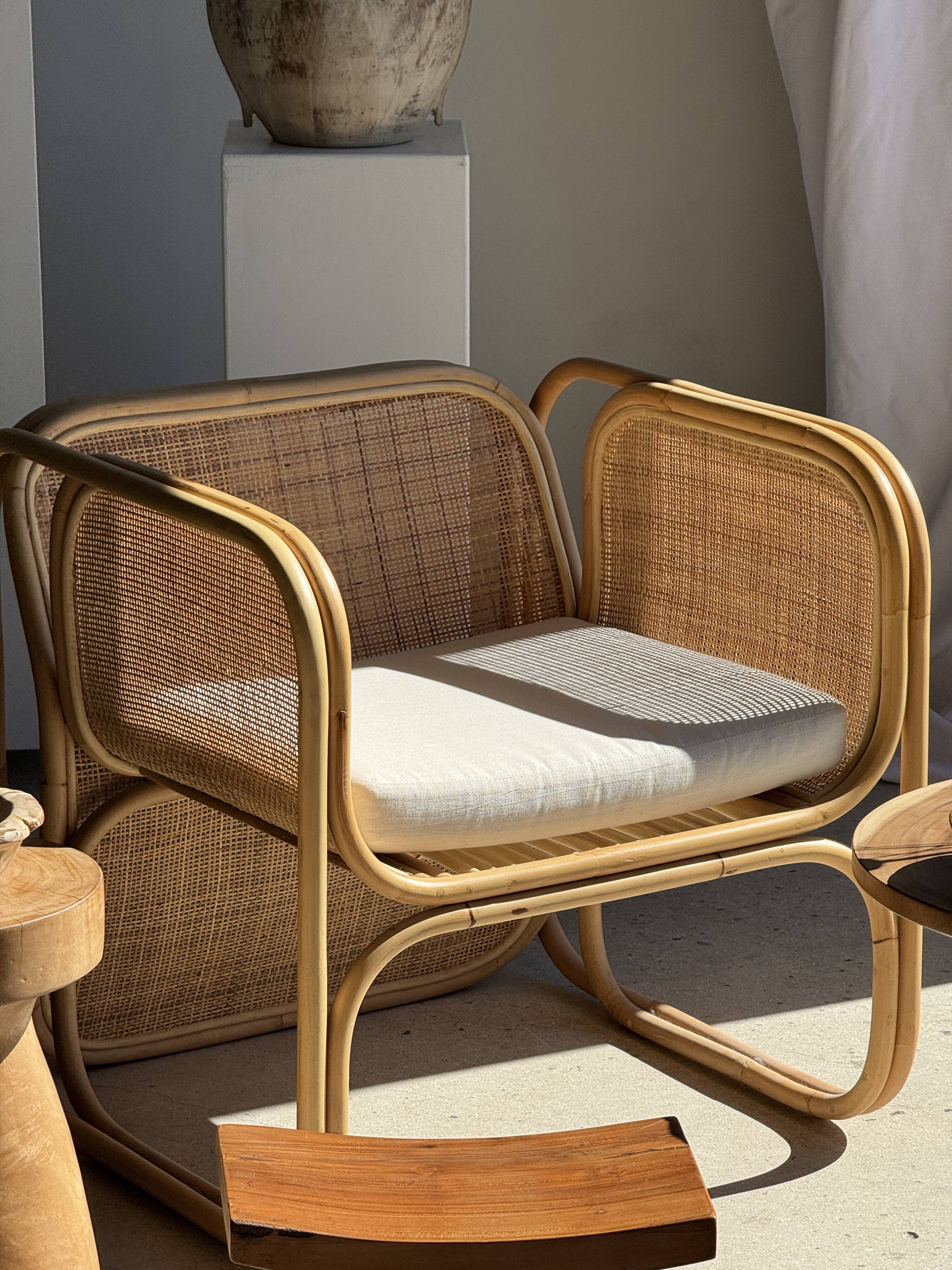 Natural solid suar side table (monoxyle) with a minimal conical base.