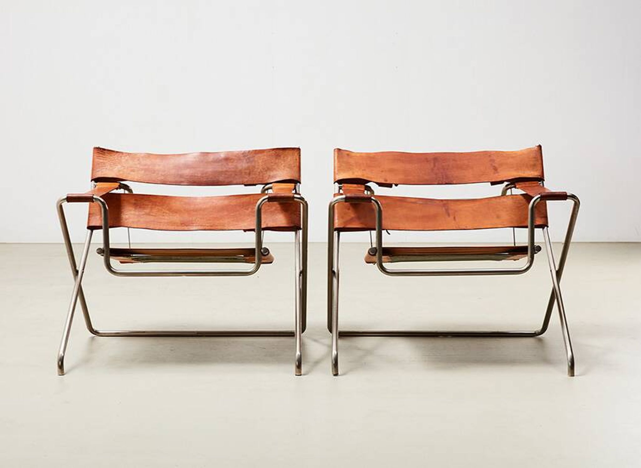 Marcel Breuer Pair of D4 Folding Chairs for Tecta Germany 1926/1970s