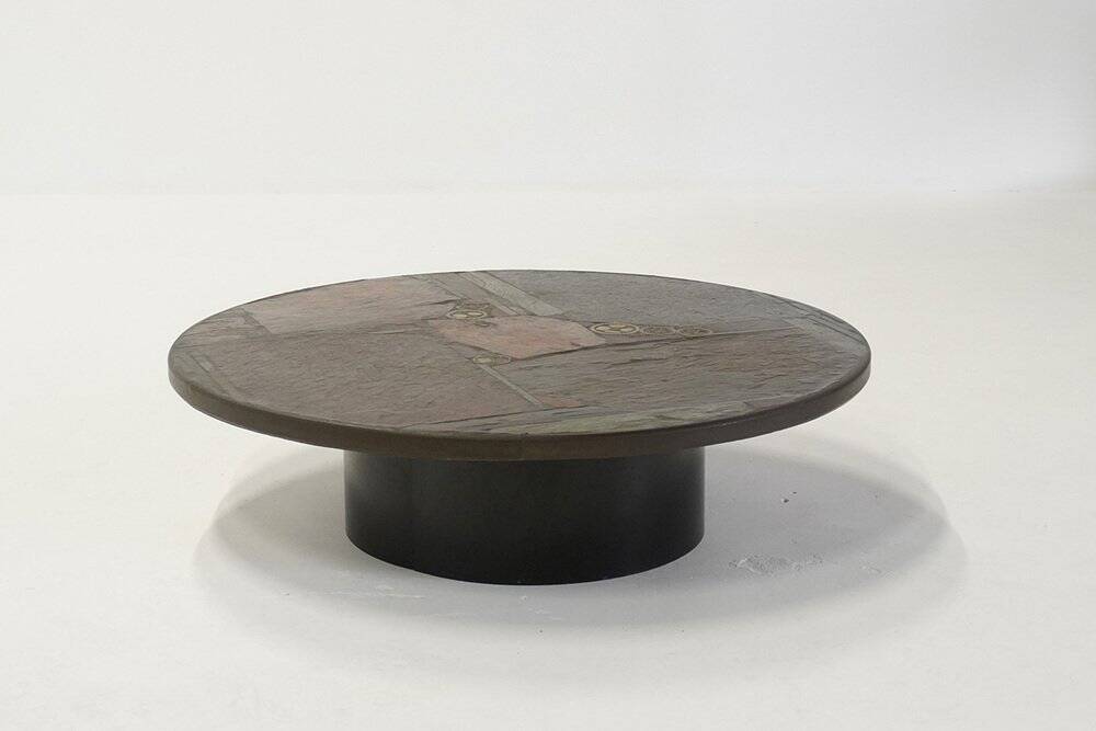 Large Round Coffee Table by Paul Kingma, Netherlands 1980s