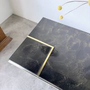"Rizzo" lacquered and brass coffee-bar table from the 1970s.