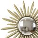 Mid Century Copper Plated Metal Sun Mirror Deknudt Convex 55cm