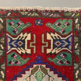 Small Vintage Turkish Rug 93x50 cm, Short Runner, Tribal, Shabby, Mini Carpet