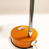 orange articulated desk lamp 1970's