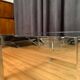 Table basse en chrome et en verre, Italie, années 1960