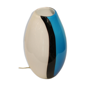 Eglo handblowed glass table lamp - Empori 87756 - Opaline and blue glass