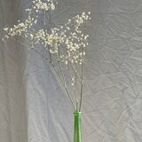 Vintage polished green glass soliflore vase H32