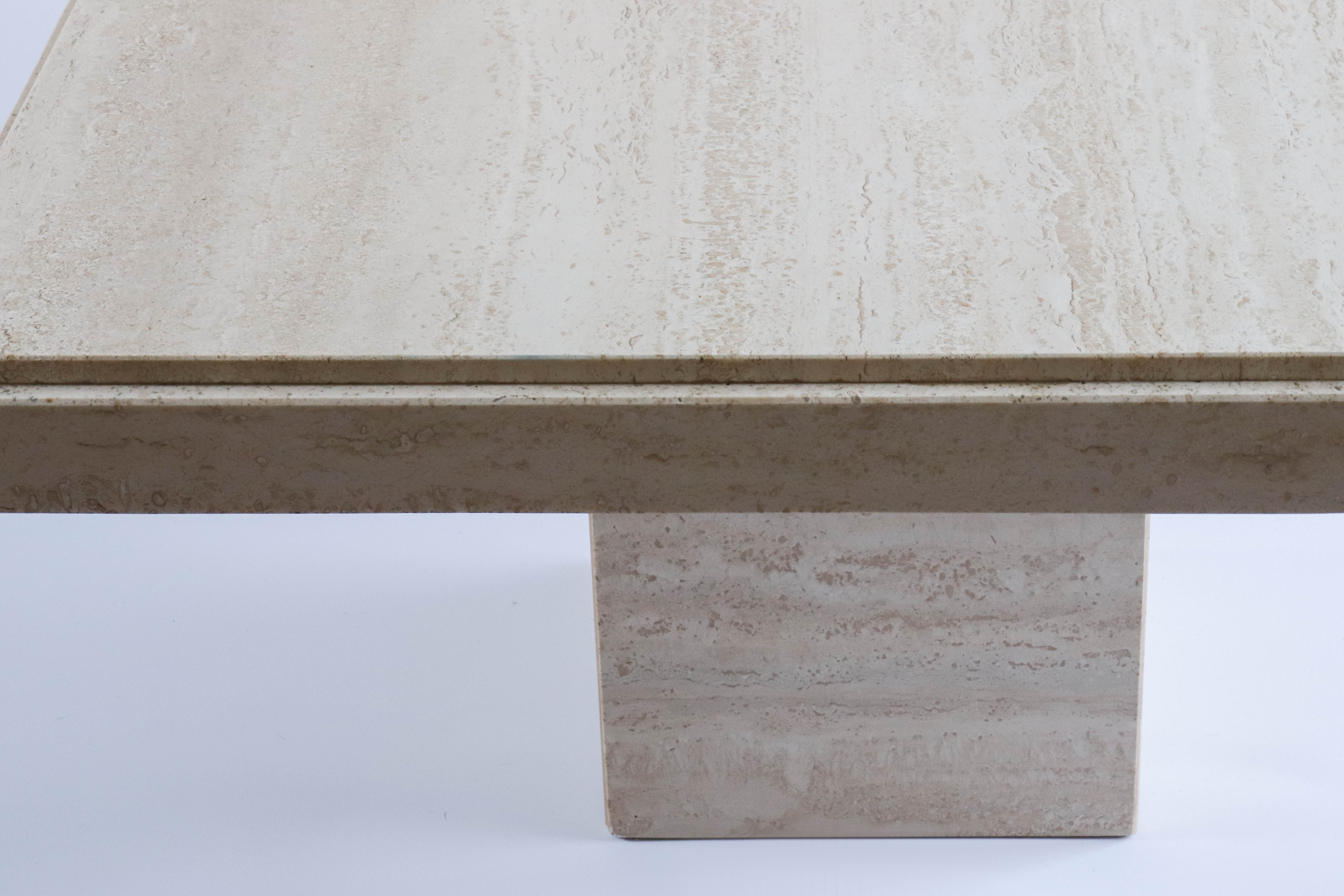 Travertine coffee table