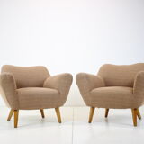 Pair of design club armchairs, 1970's.