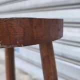 Solid oak tripod stool